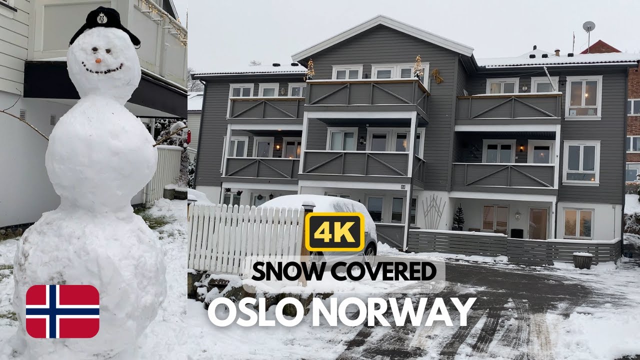 Snow Walk ❄️ Oslo Norway | Scandinavian Winter Revealed 4K