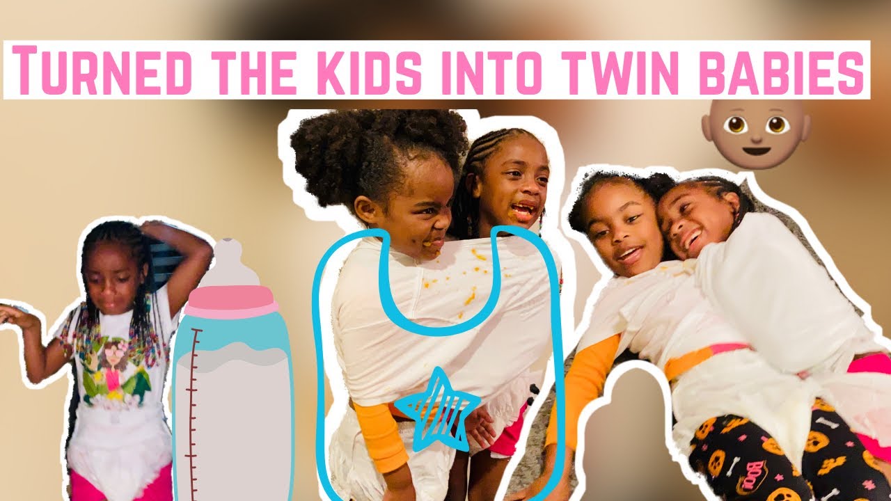 Turned the kids into twin babies, OMG SO FUNNY !!!