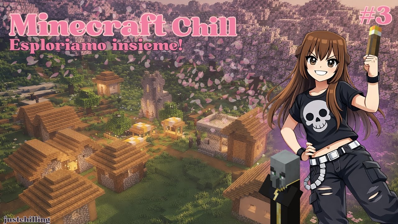 Minecraft Chill 🌸 | Esploriamo il mondo e troviamo un villaggio! EP3