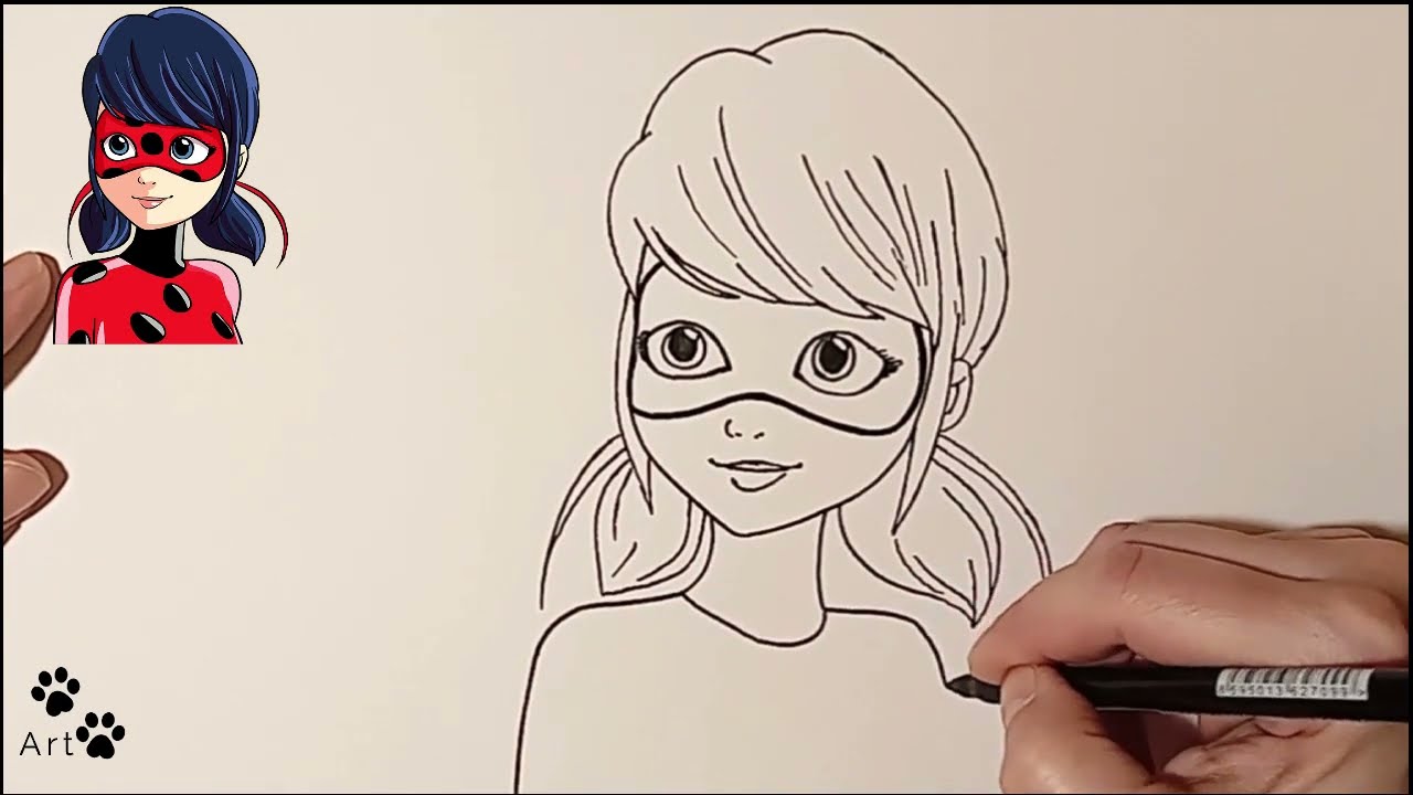 How to draw the Miraculous Ladybug