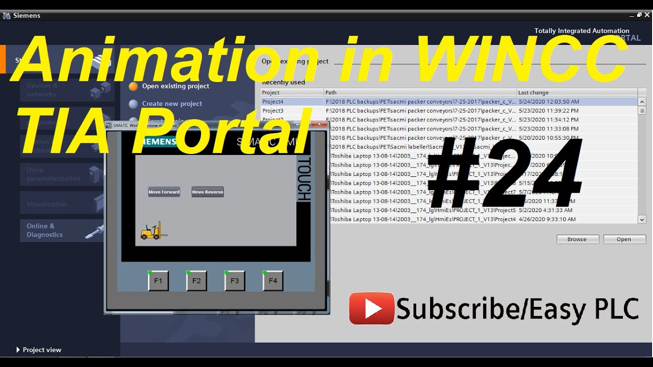 WICC TIA PORTAL HMI Анимация, движение || Урок №24 || Учебные пособия по программированию ПЛК для...