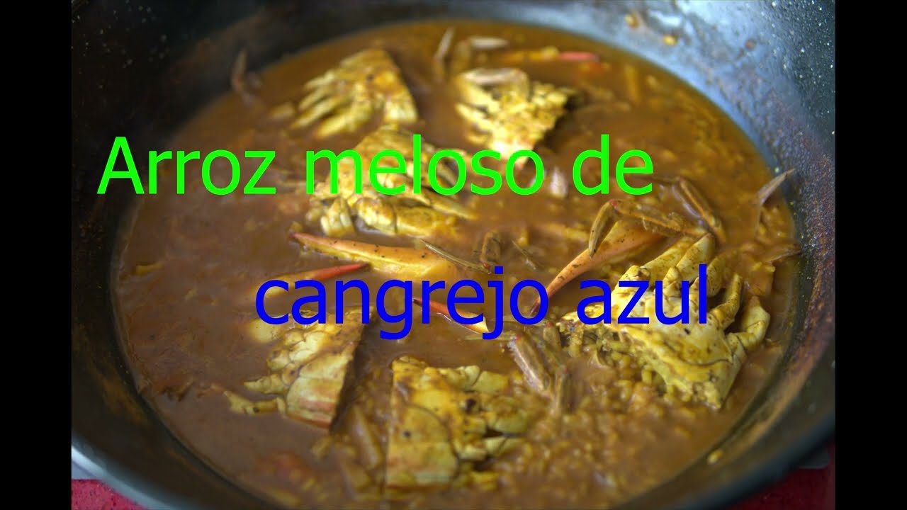 arroz meloso de cangrejo azul