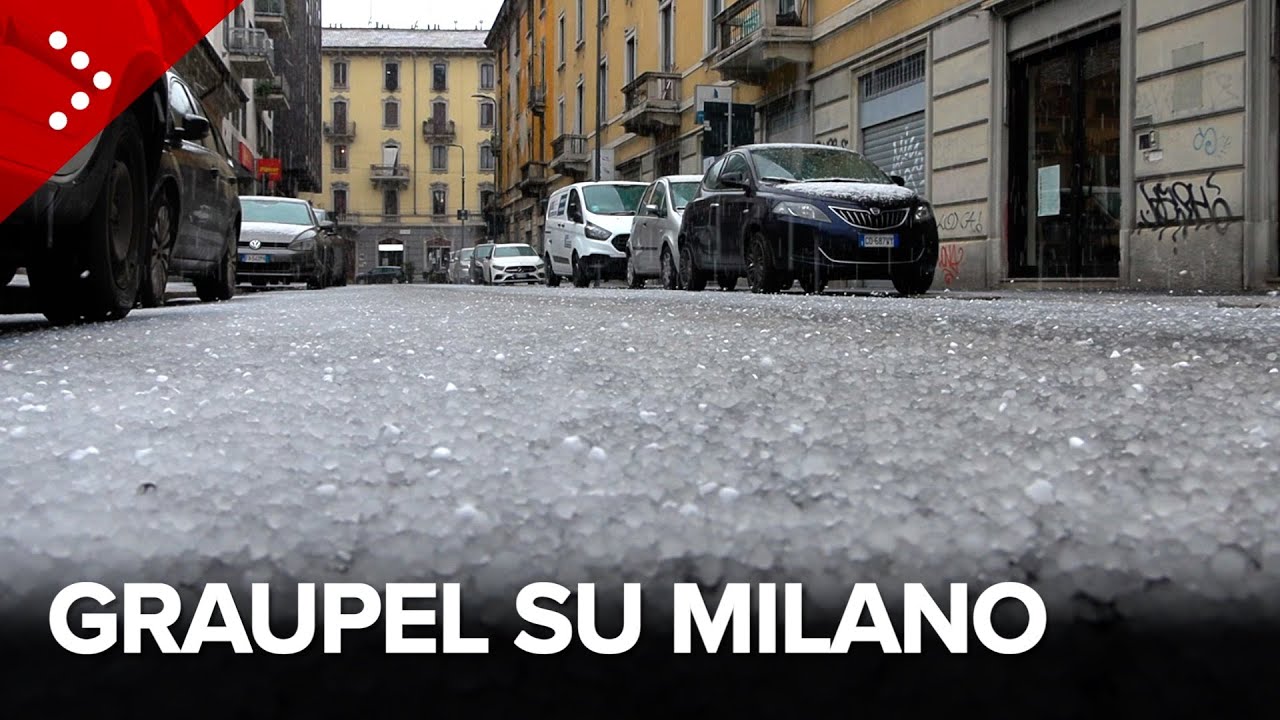 Mix di grandine e graupel colpisce Milano nel giorno di San Valentino