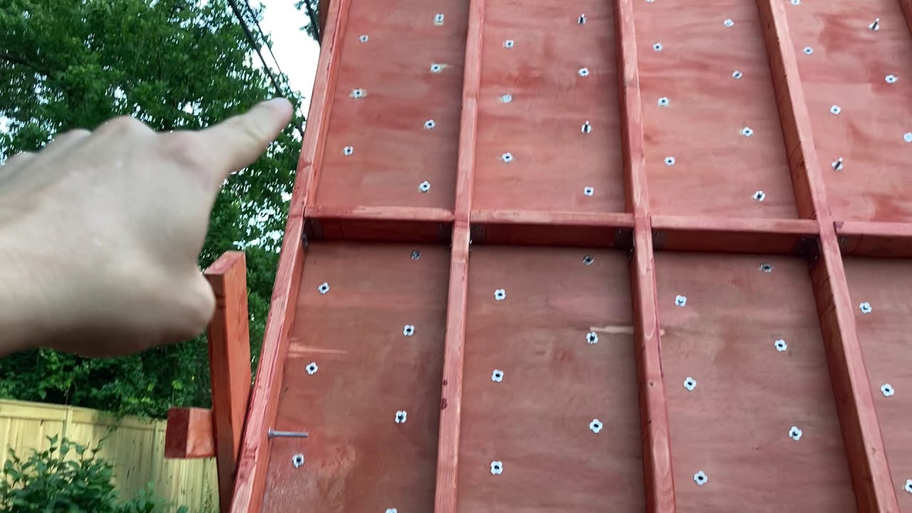 Homemade Freestanding Climbing Wall
