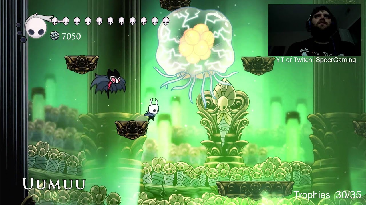 Hollow Knight Platinum Run - 30/35 Trophies Pantheon 3 110% completion