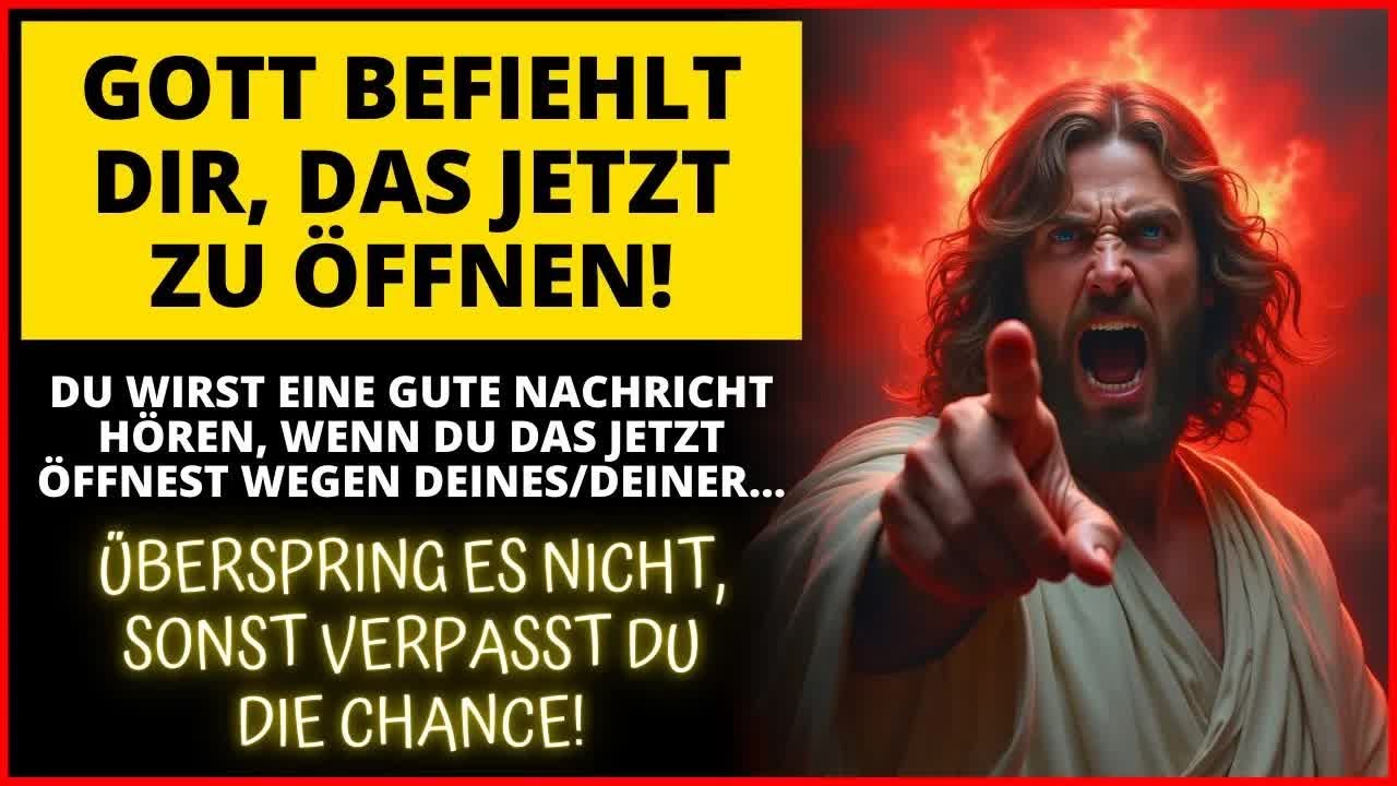 ⚠️ GOTT BEFEHLT DIR, DIES JETZT ZU ÖFFNEN, UND DU WIRST GUTE NACHRICHTEN ERHALTEN! ｜ Das Wort Go
