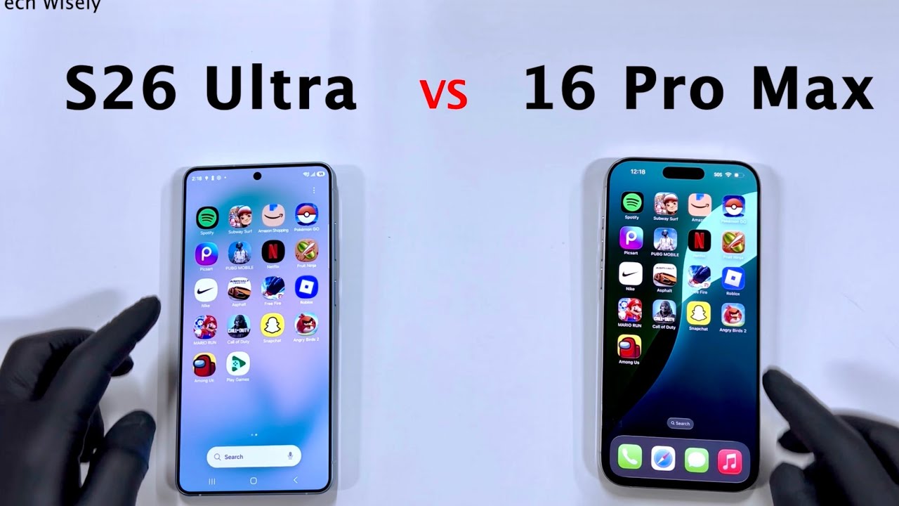 SAMSUNG S26 Ultra kontra iPhone 16 Pro Max &ndash; test prędkości