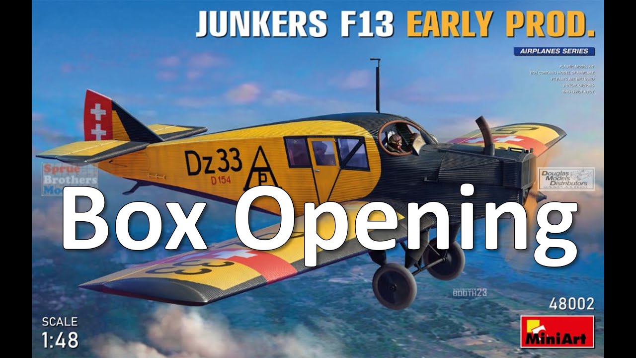 MiniArt 1:48 Junkers F13 Ранний выпуск. Открытие коробки