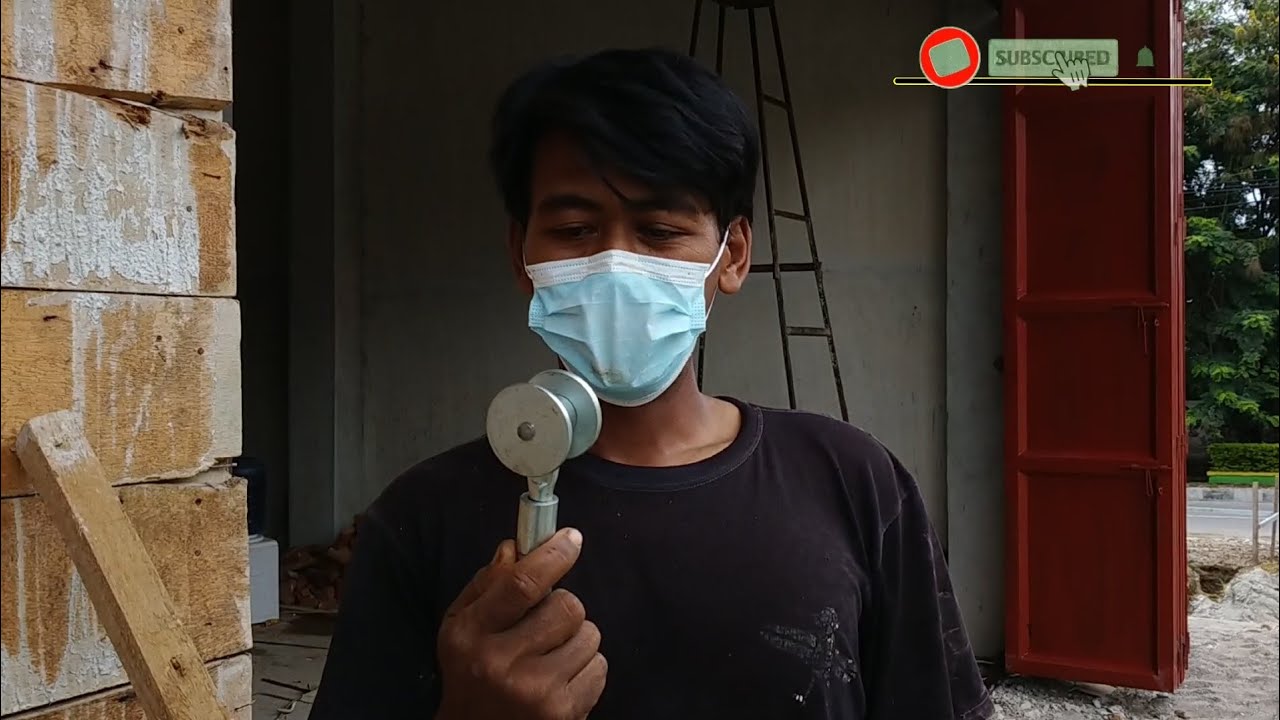 cara pasang roda pintu sliding menggunakan roda dan rel gantung