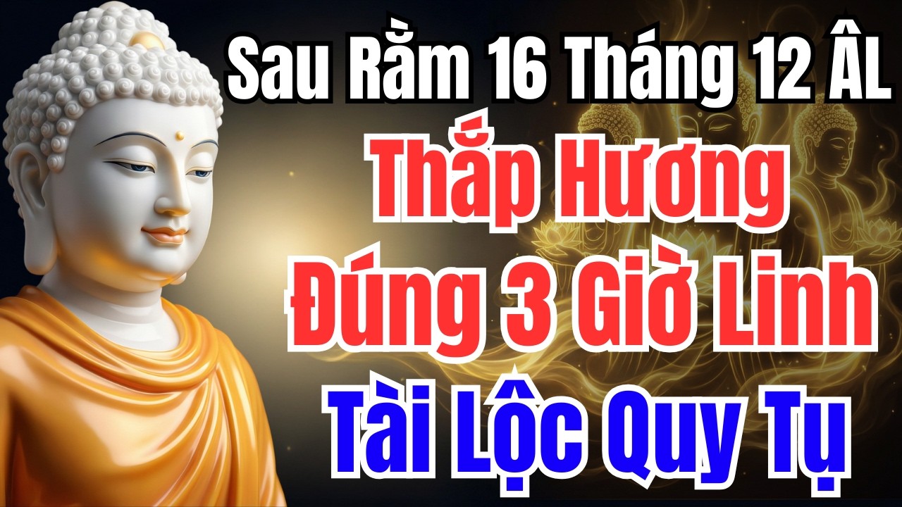Sau Rằm 16 Tháng 12 ÂM LỊCH :  Thắp hương đúng 3 Giờ Vàng: Tiền Vào Như Nước, Xui Tan Biến