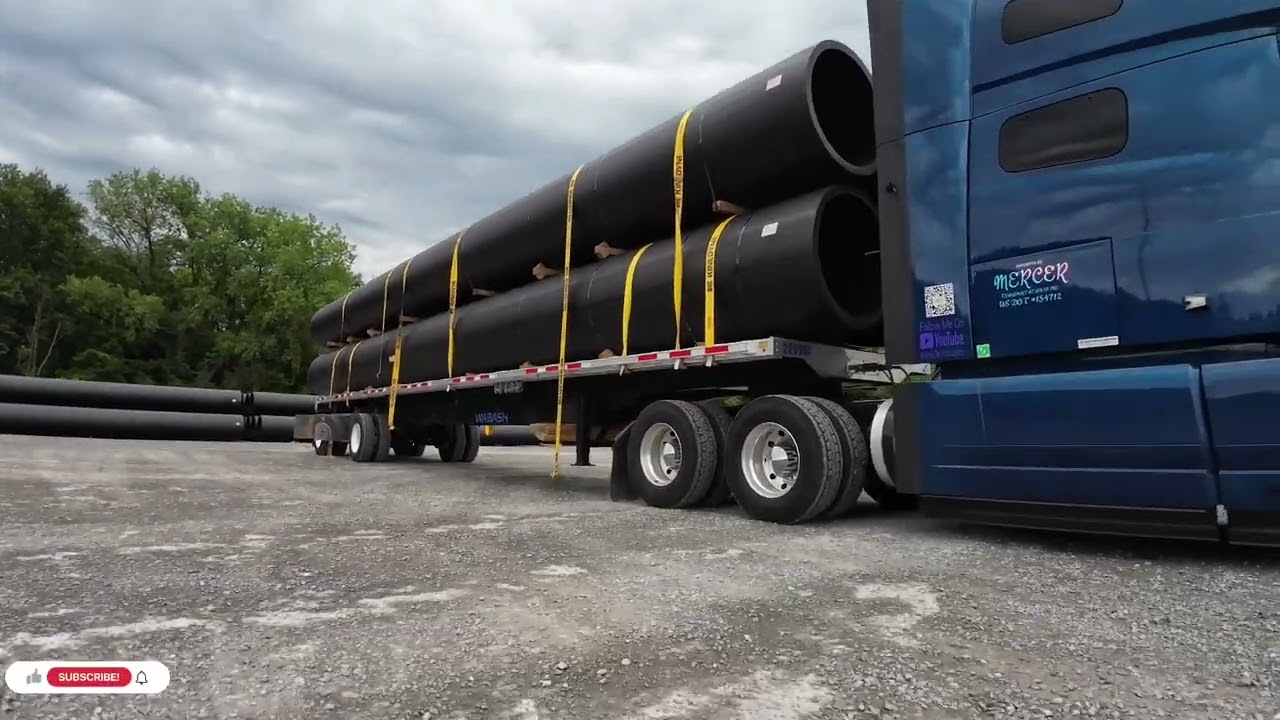 Load of pipe to FL, Mercer 30 day review, truck breakdown #mercer #flatbedtrucking #flatbedgang