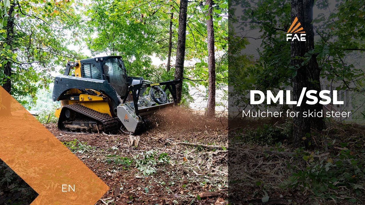Forestry mulcher for skid steers up to 75 hp, with Bite Limiter and Sonic technology