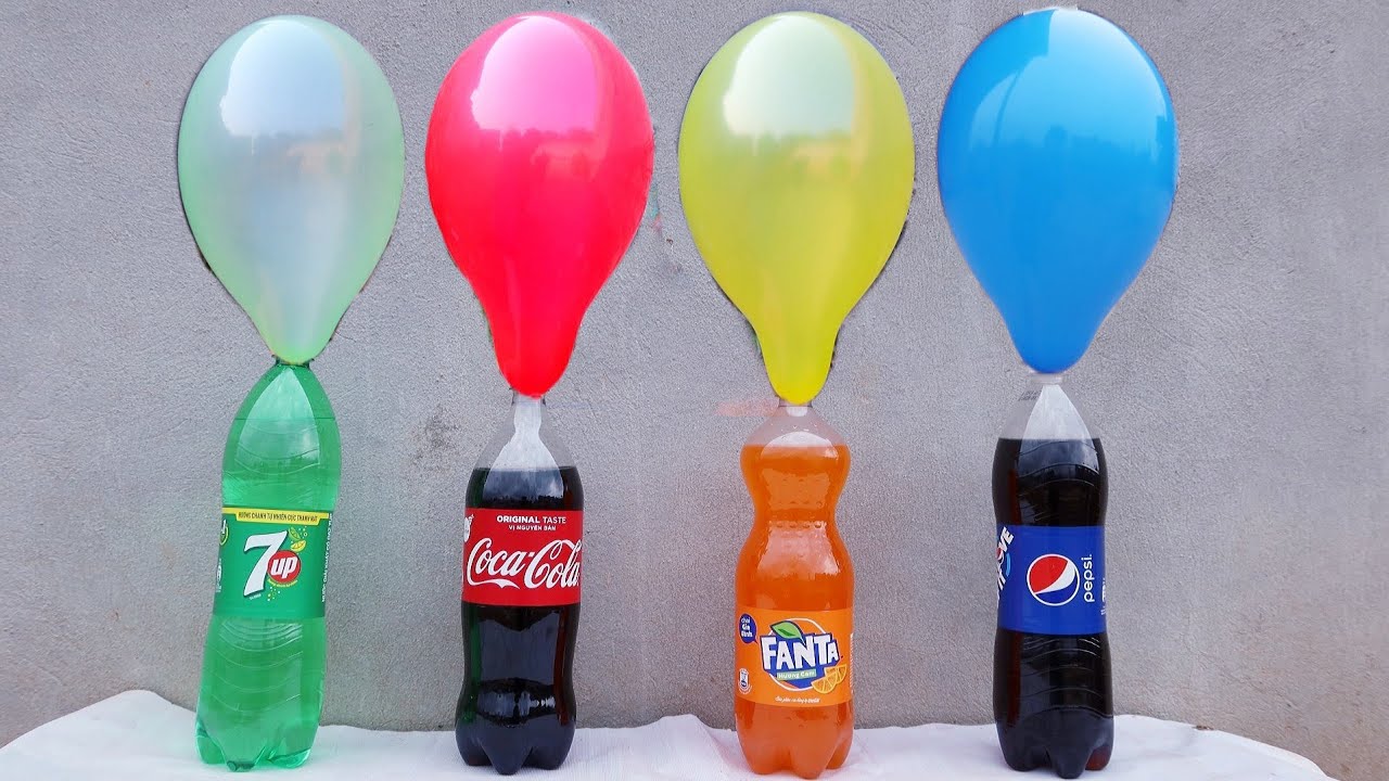 Experiment !! Coca cola, Pepsi, Fanta, 7 ups, baking soda and Mentos underground