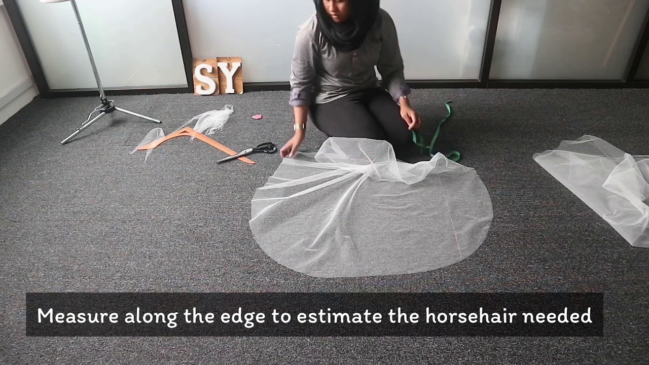 DIY VEIL : with horsehair trimming