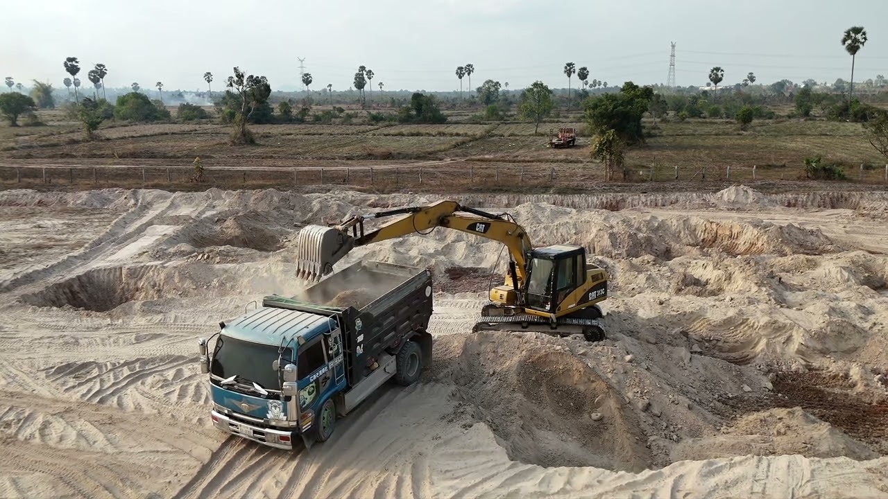 Construction begins with strong foundations and powerful machines. #truck #excavator