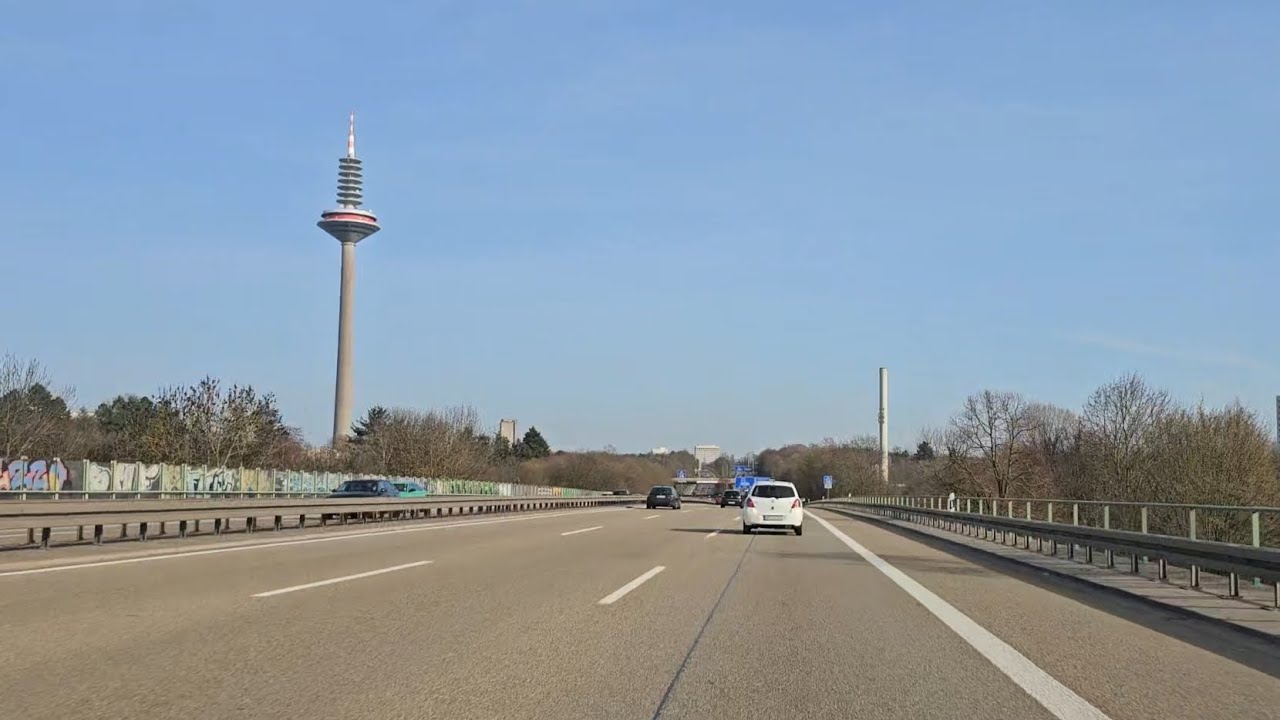 A drive from Steinbach to Frankfurt city over Highway/Autobahn A66 PLEASE LIKE&SUBSCRIBE 