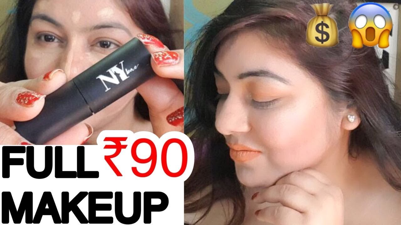 पूरा मेकप ₹90 में - Cheapest Foundation in India - DEMO - NY Bae Concealer Stick | JSuper Kaur