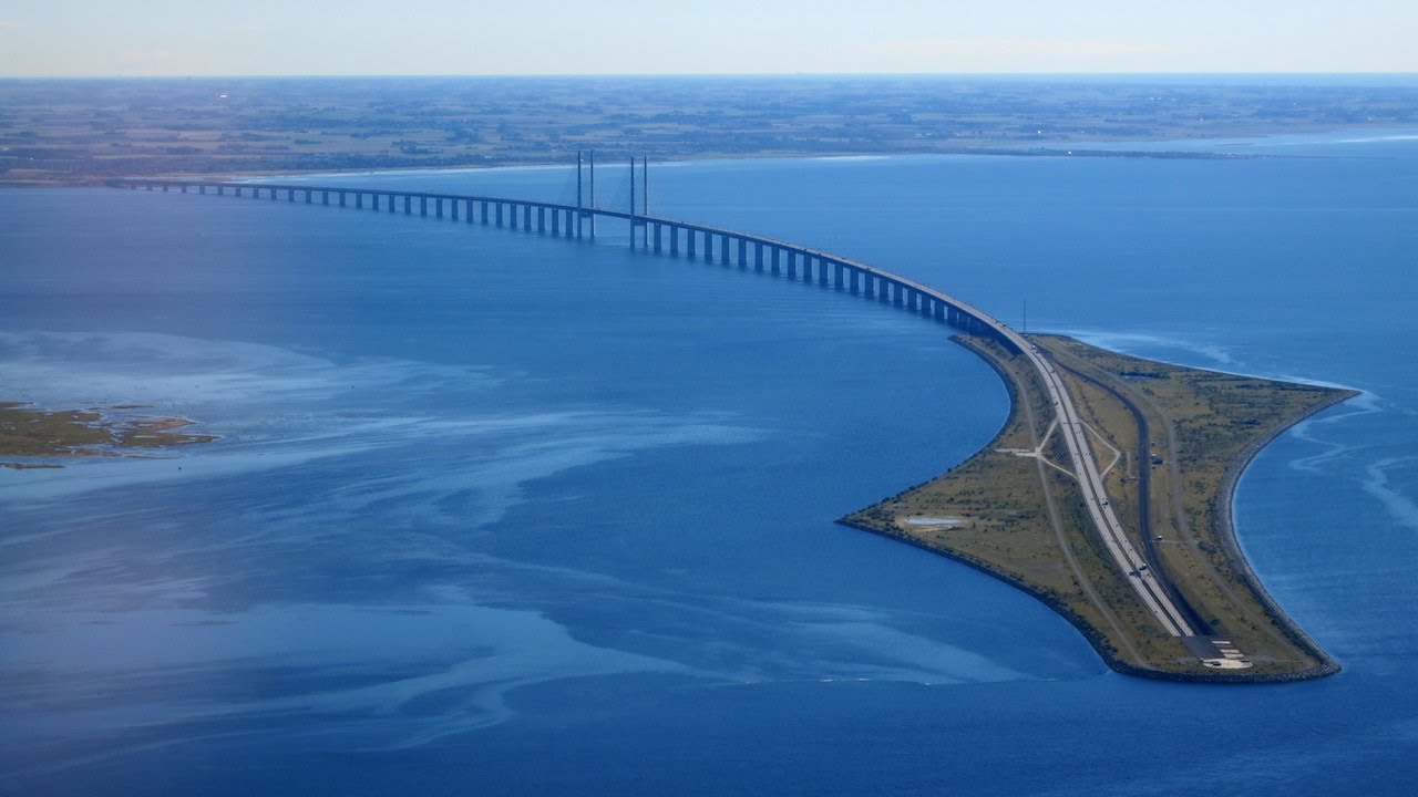 4K Night driving the Oresund Bridge | Sweden to Denmark
