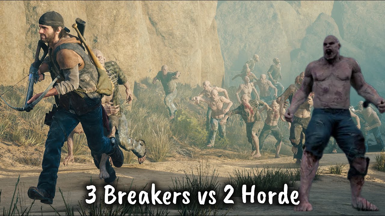 3 Breakers vs 2 Horde - Days Gone | Lure 3 Breakers towards Horde