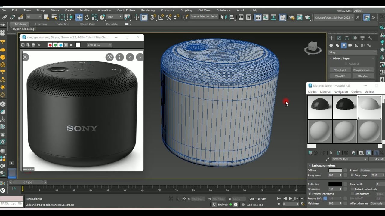 3d product modeling | Bluetooth speaker |3ds max#vray#render#modeling#animation#blutoothspeaker#blue