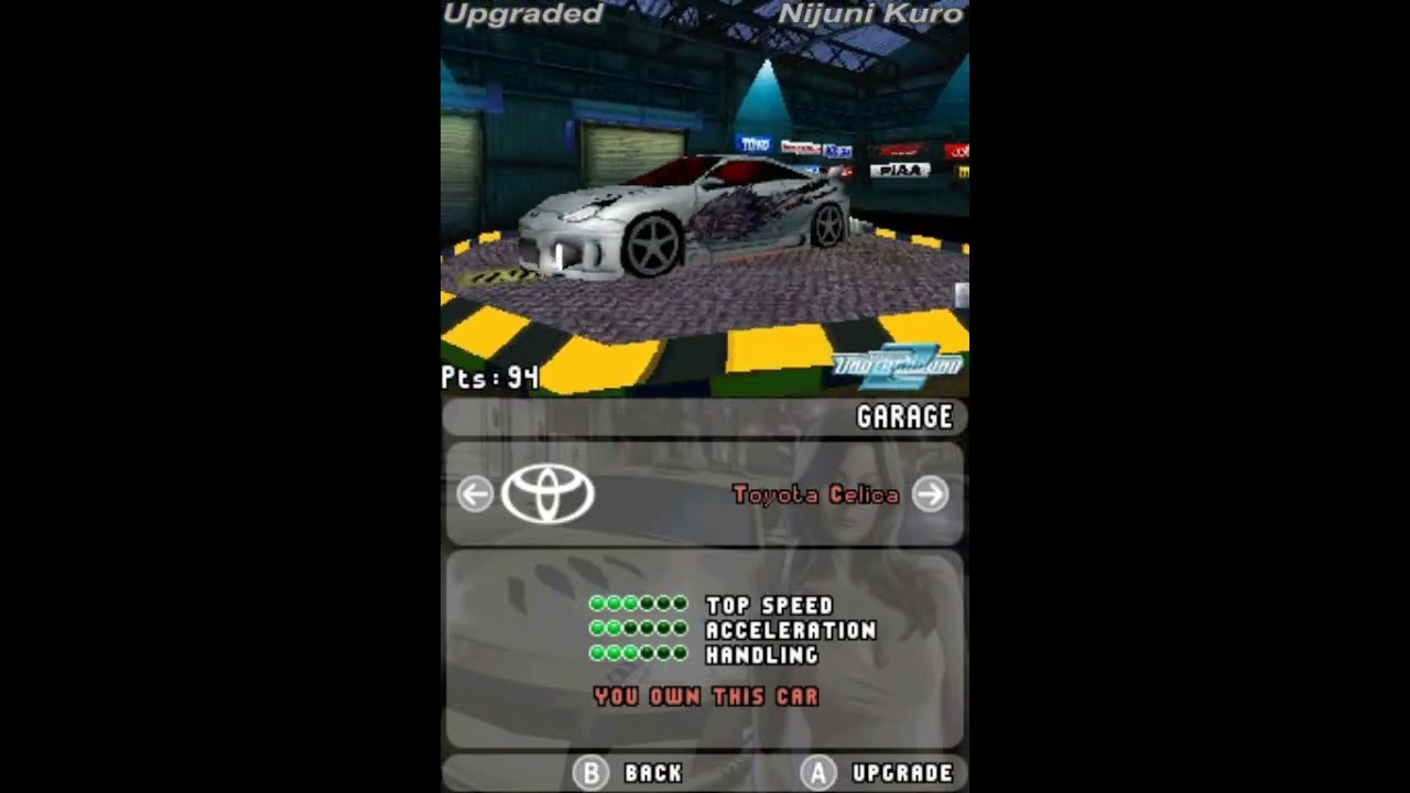 Need for Speed: Underground 2 (DS) - All Cars (Garage)
