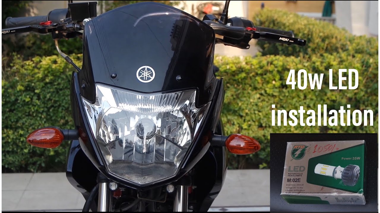 How to install LED headlight/ RGB light in bike | Yamaha Ybr 125