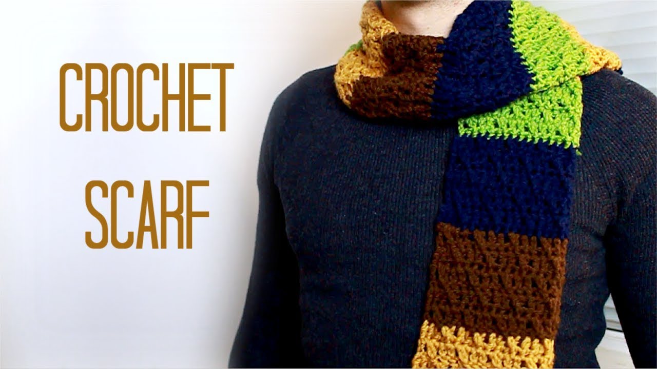 How to Crochet a Scarf | Male Crochet Scarf | Crochet Tutorial