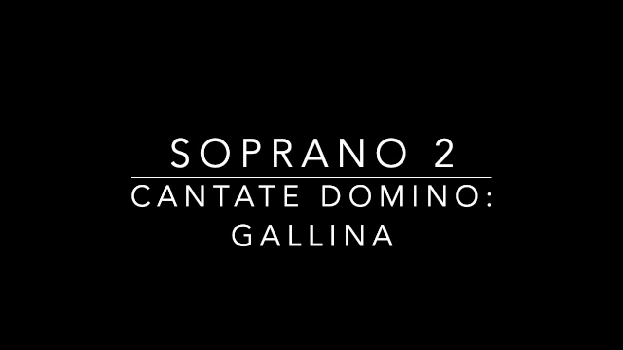 Cantate Domino: Soprano 2