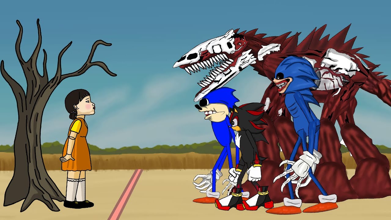 SQUID GAME VS SHIN SONIC TAPES  |  ANIMATION DRAWING CARTOON 2
