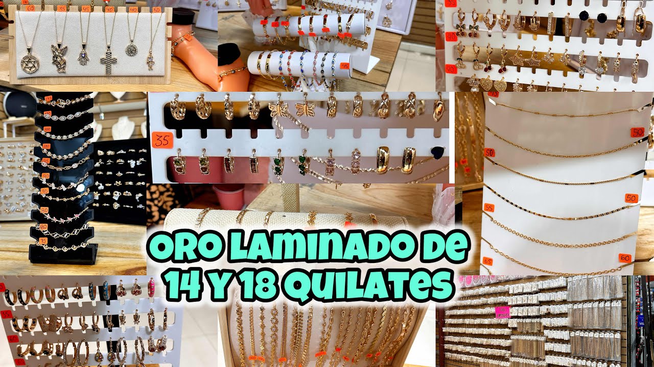 Oro laminado 14 y 18 quilates en Centro CDMX Nueva JOYERÍA ELISA | | Mayoreo desde UNA pieza