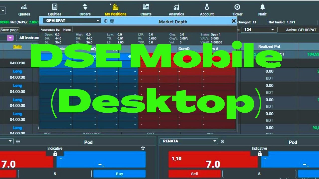 How to use DSE mobile  Investor (Desktop)  || M-Invest New FlexTP
