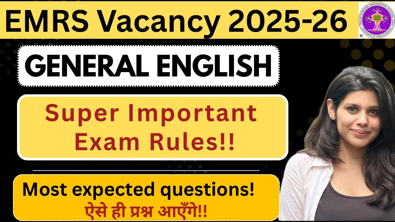 EMRS 2025 |General English Topic | EMRS TGT PGT JSA | EMRS General paper | Emrs english marathon 😇😃
