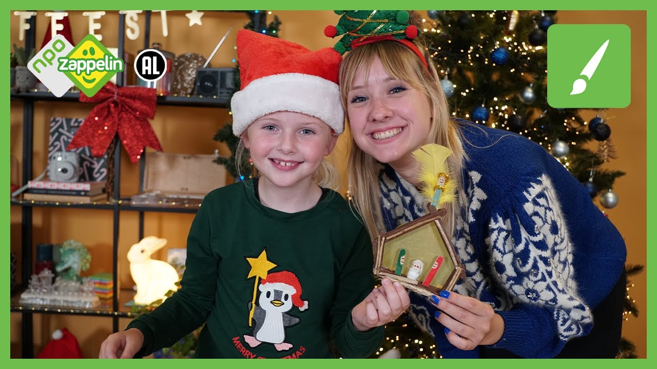 Een kerststal van ijsstokjes🍦 | KERST🎄 KNUTSELFEEST | NPO Zappelin