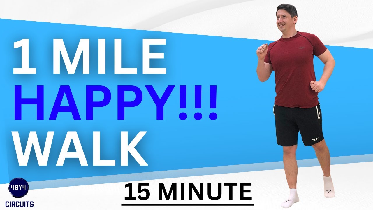 Over 50 1.0 Mile Happy Walk | Walk at Home | Walking Workout