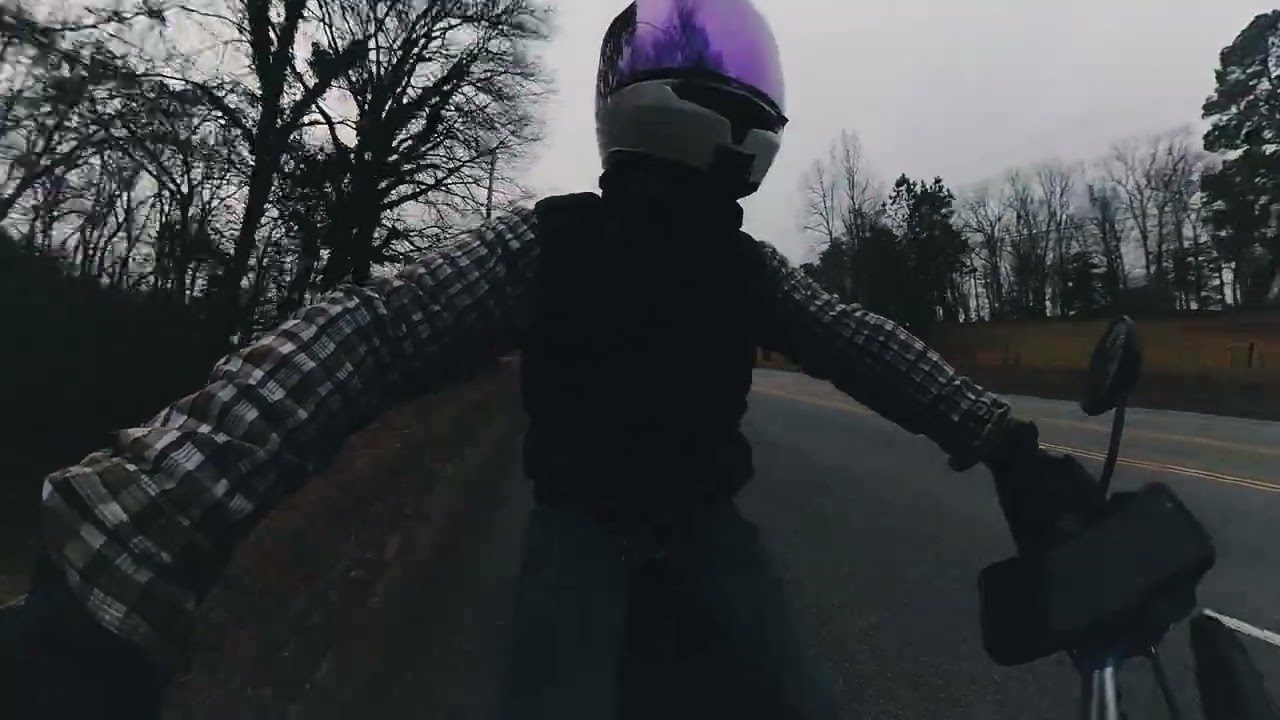 Moody Overcast Motorcycle Ride on the KLX230