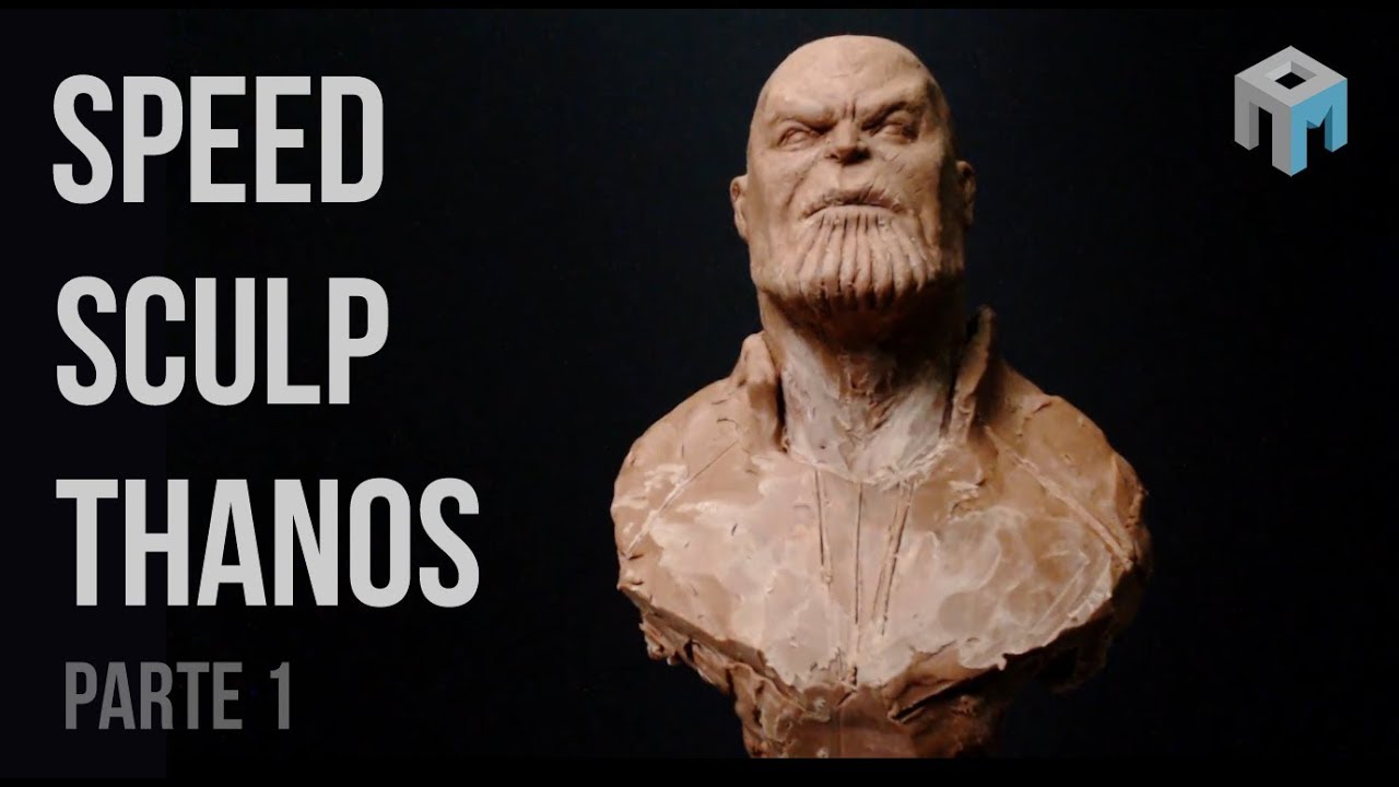 Speed Sculp Thanos bust in clay - infinity war Part 1
