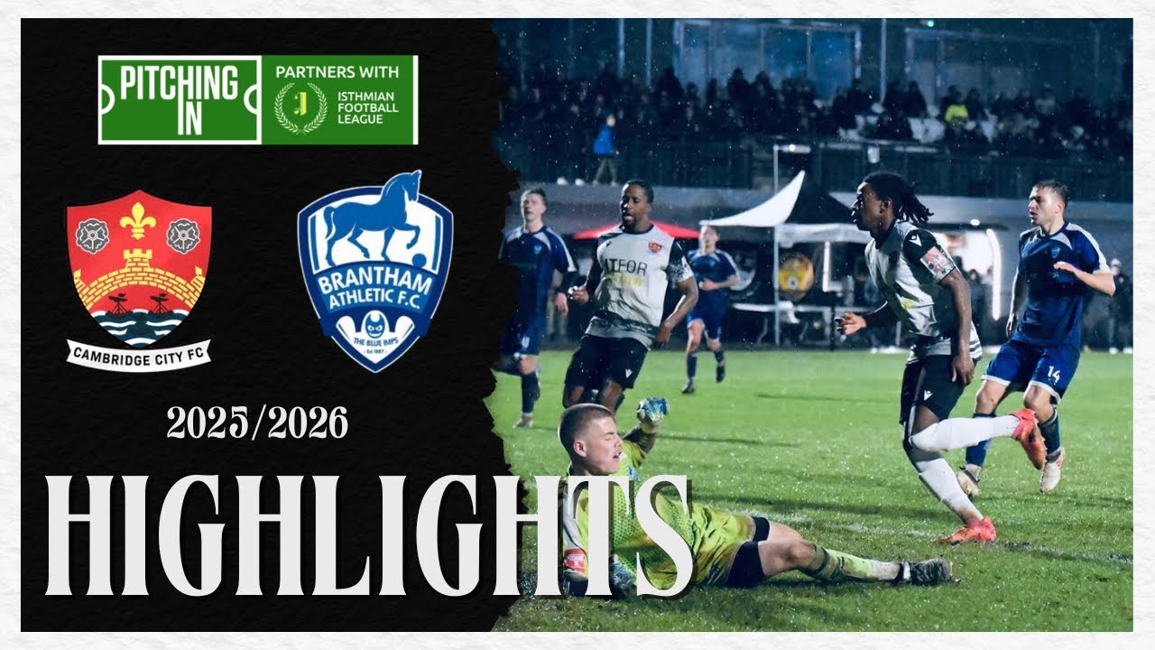 HIGHLIGHTS | Cambridge City 2 - 0 Brantham Athletic | Isthmian League North Division