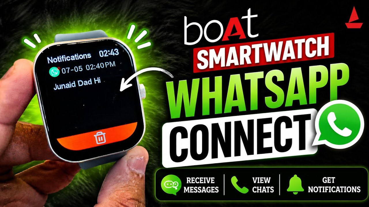 Activate / Connect WhatsApp on Any BoAt Smartwatch | How To Use WhatsApp on BoAt Crest Smartwatch 