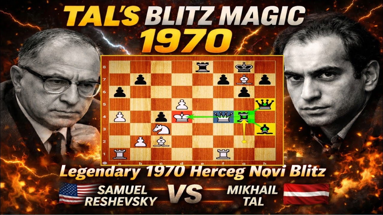 Tal vs Reshevsky (1970 Blitz) – Tactical Destruction Explained