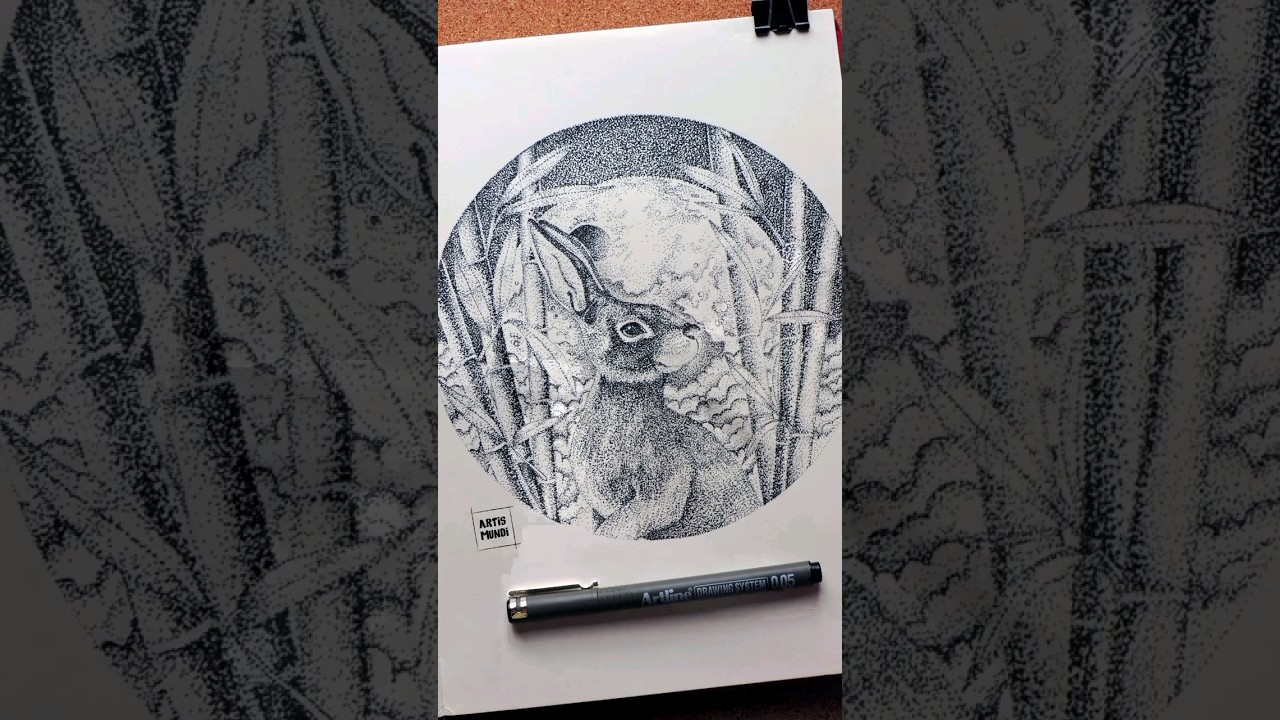 Dibujo con puntos✍️🏻#stippling #puntillismo #art
