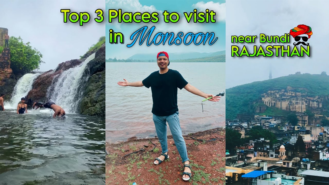 Top 3 Monsoon Places Near Bundi 😍| Lake Between Mountains, Secret Waterfall, Cloud Fort & Hill