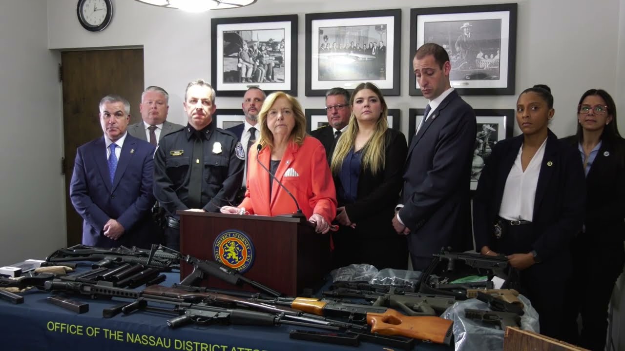 DA Donnelly Announces Multiagency Investigation Uncovering Cache of Illegal Weapons in Mineola