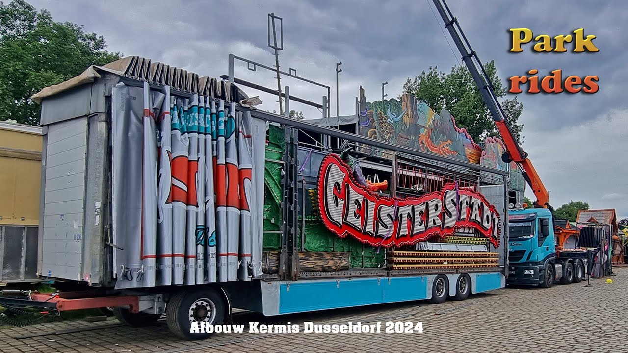 Messe Düsseldorf kermis Afbouw - Abbau Kirmes Deel 3