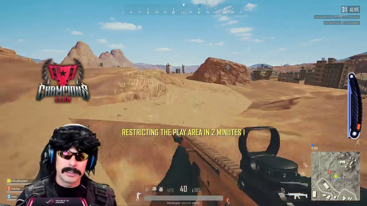 Dr Disrespect Plays PUBG | Trio Win With Vsnz and Halifax Game 1 (2/26/18)