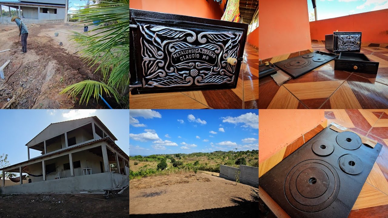  Chegaram  todas as peças  do meu  novo fogão  a lenha//Organizando toda casa  e limpeza  ao redor 