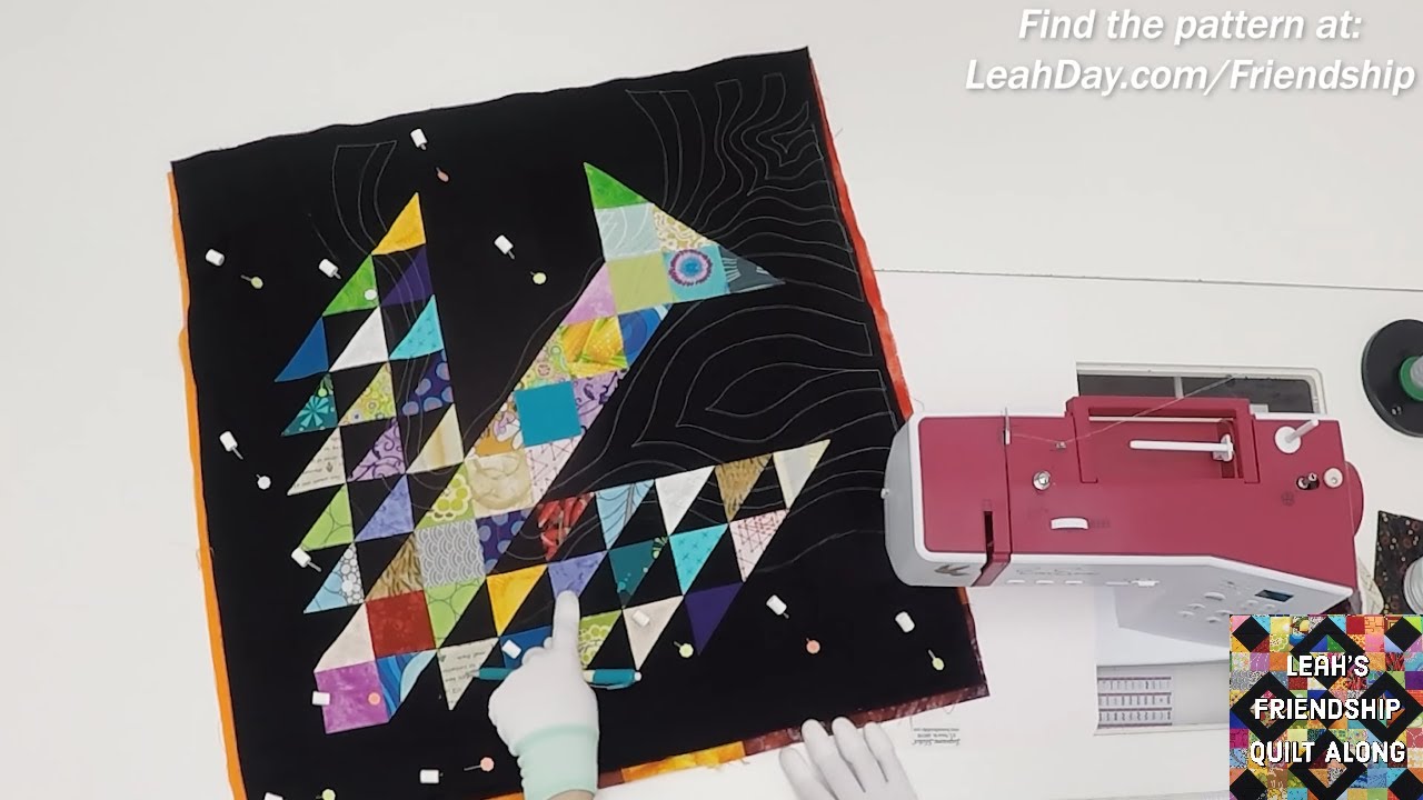How to Quilt a Tree of Life Block with Undulation Quilting Design
