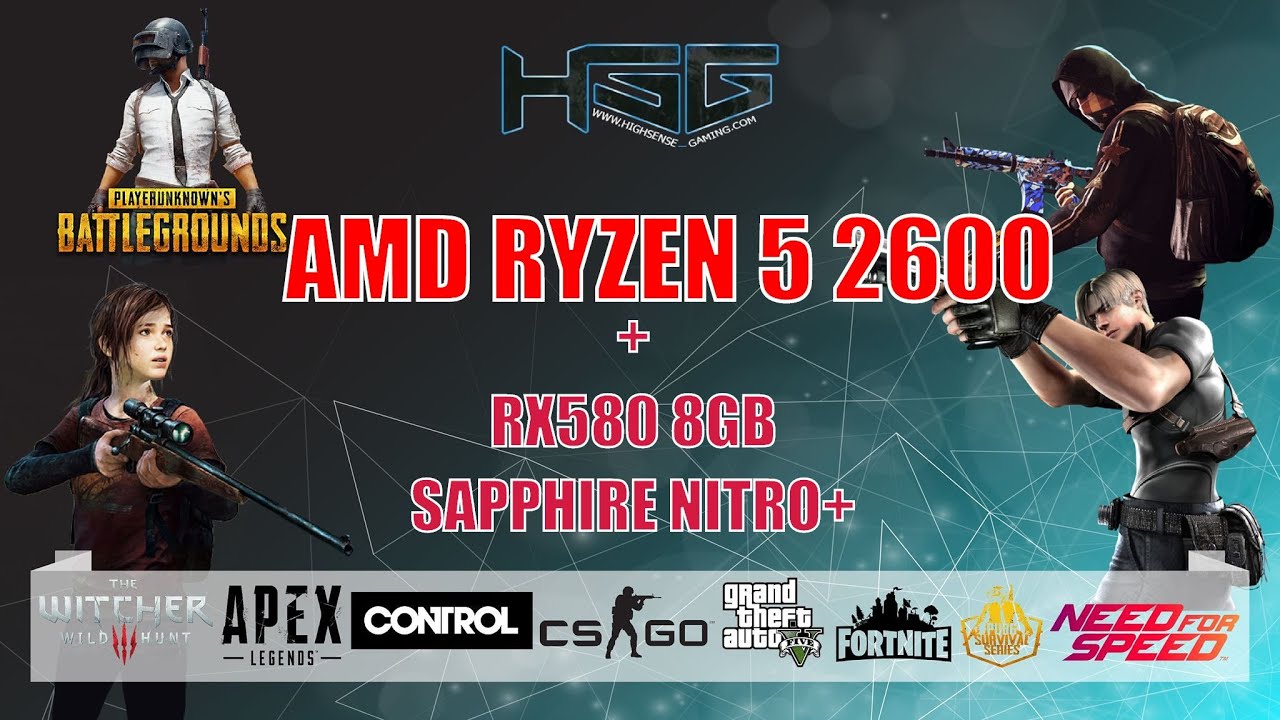 AMD RYZEN 5 2600 + SAPPHIRE NITRO+ RX 580 8GB BUILD IN 2020? 1080p ULTRA Test In 5 Games