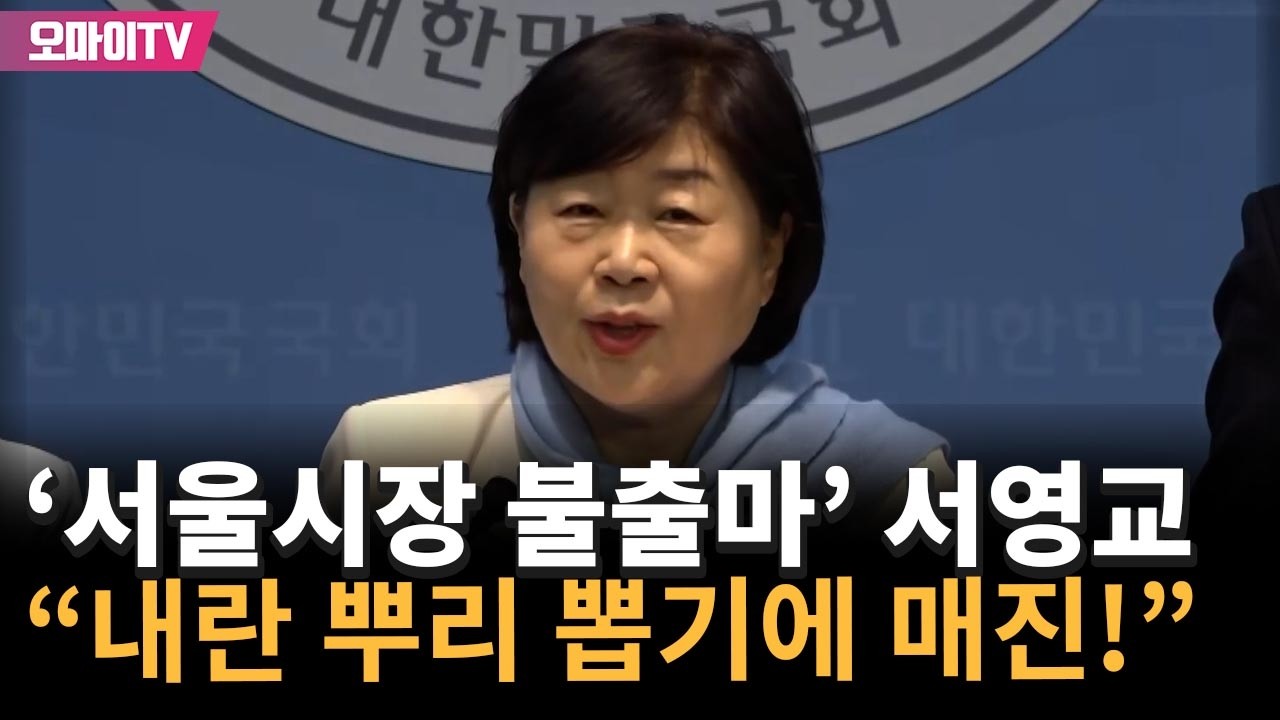 '서울시장 불출마' 서영교 