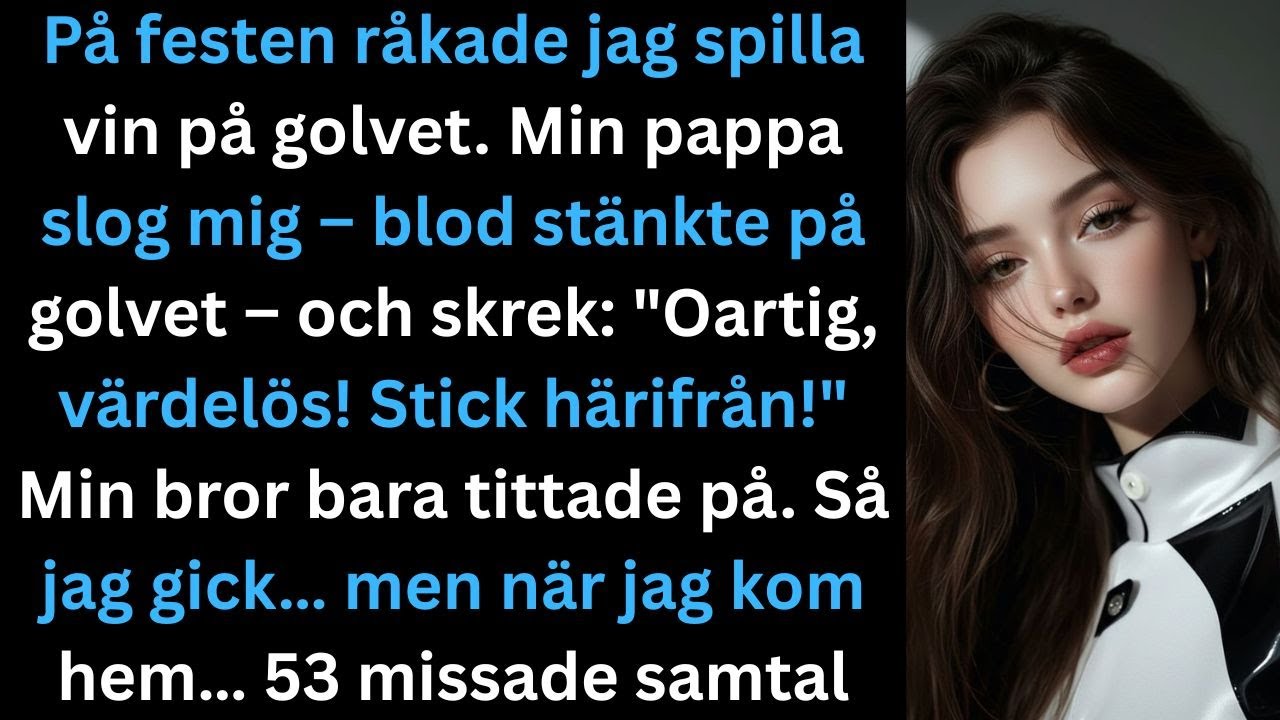 På festen spillde jag vin – min pappa slog mig och skrek: ”Värdelös! Ut!” Så jag gick.