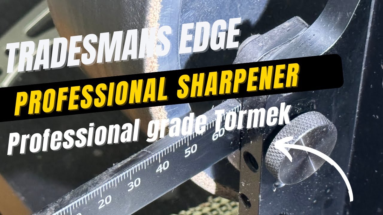 How Creely Blades get sharpened- The Tradesmans Edge (a professional Tormek style shapener)